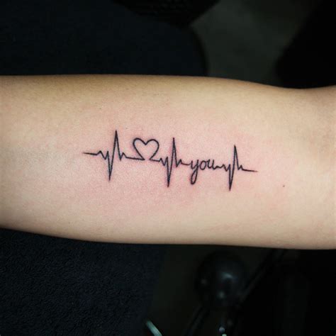 heartbeat name tattoo|30 Heartbeat Tattoo Designs & Meanings .